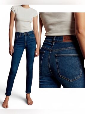 Sézane High-Waisted Slim Straight Jeans - Size 27